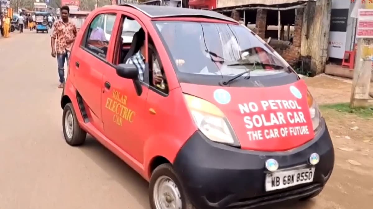 Solar Tata Nano: 30 रुपये में 100 Km चलेगी ये मॉडिफाइड टाटा नैनो, छत पर लगा है सोलर पैनल