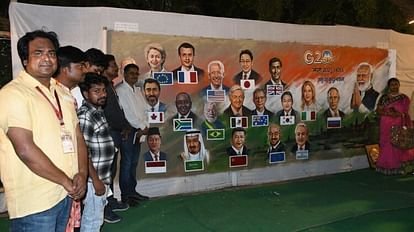 Vishwaguru  imagination came alive in sankat mochan mandir G20 vision in painting