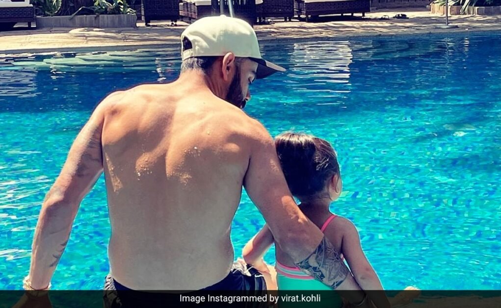 क्यूटनेस अलर्ट: विराट कोहली और बेटी वामिका का पूल टाइम