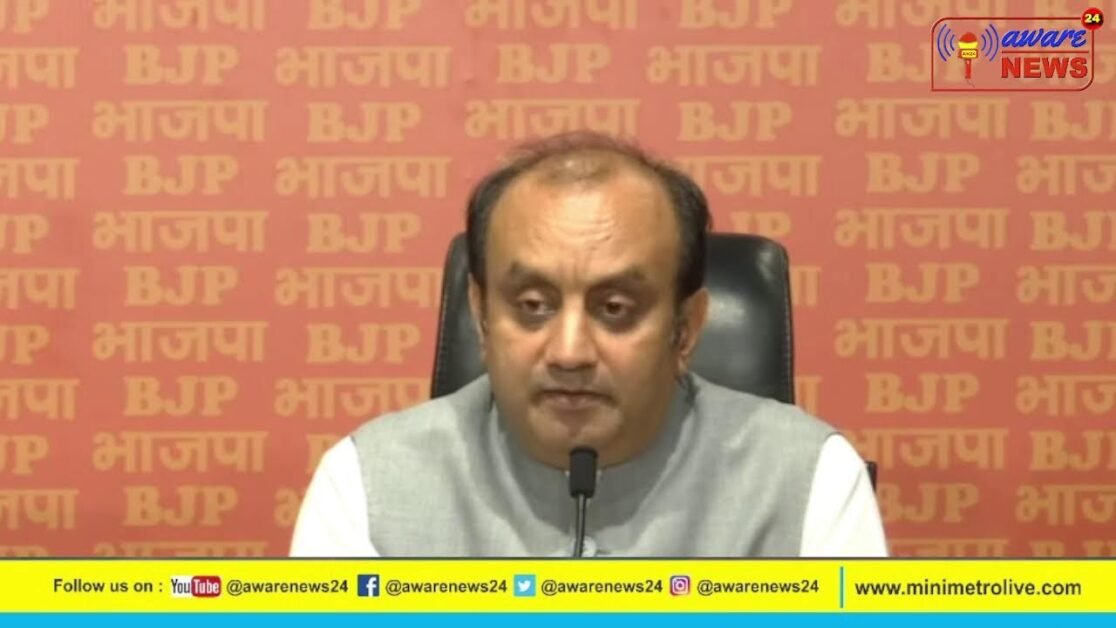 Pres Confrence By BJP National Spokesperson Dr. Sudhanshu Trivedi at BJP HQ. on liqour scam delhi