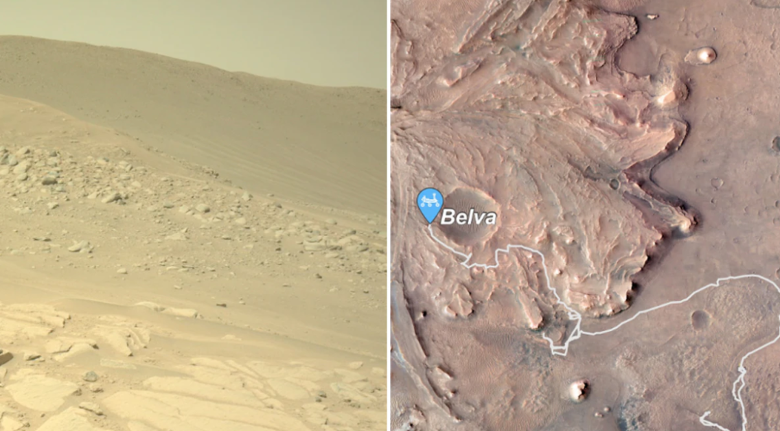 NASA के Perseverance Rover ने मंगल से भेजी बेलवा क्रेटर की बेहद खूबसूरत तस्वीर! जहां कभी बहती थी नदी!