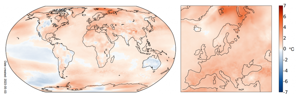 अप्रैल 2023 में विश्व स्तर पर तापमान में भारी बदलाव दर्ज किया गया: कोपरनिकस