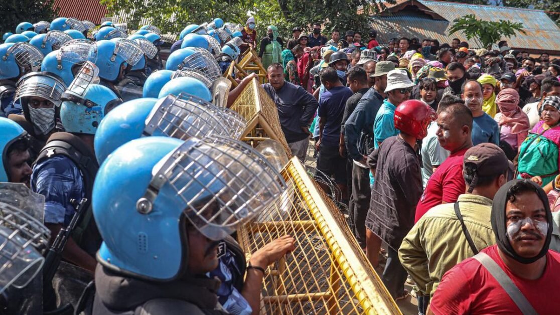 40 injured in protest over Army barricade in Manipur