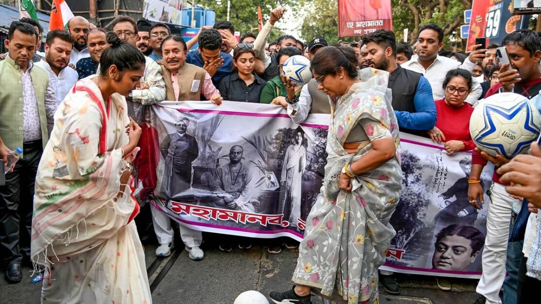 स्वामी विवेकानन्द का 'अपमान' करने के लिए बंगाल भाजपा प्रमुख के खिलाफ तृणमूल ने विरोध प्रदर्शन किया