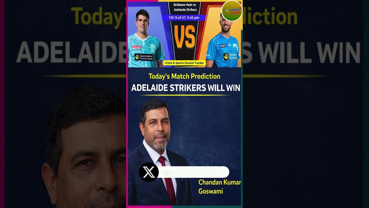 BBL Today Prediction | Adelaide Strikers Will Win 🔥